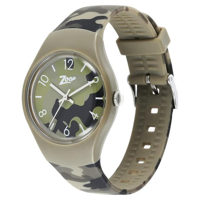Zoop Camo Brown Dial Plastic Strap