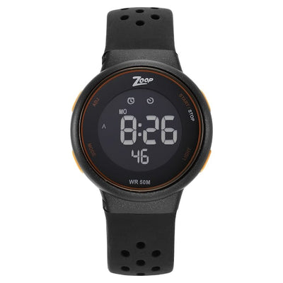 Zoop Digital Black Dial Silicone Strap