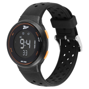 Zoop Digital Black Dial Silicone Strap