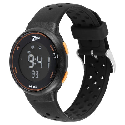 Zoop Digital Black Dial Silicone Strap