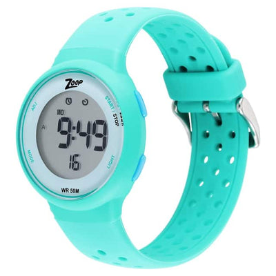 Zoop Digital Green Dial Silicone Strap