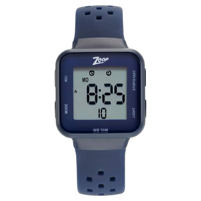 Zoop Digital Grey Dial Silicone Strap