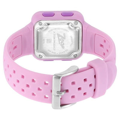 Zoop Digital Pink Dial Silicone Strap