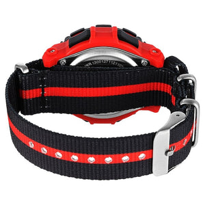 Zoop Digital Jersey Red Bezel Nylon Strap