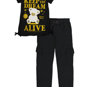 Girls Keep The Dream Tee and Cargo Sweatpants