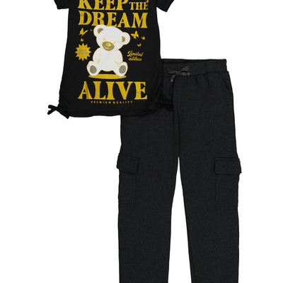 Girls Keep The Dream Tee and Cargo Sweatpants