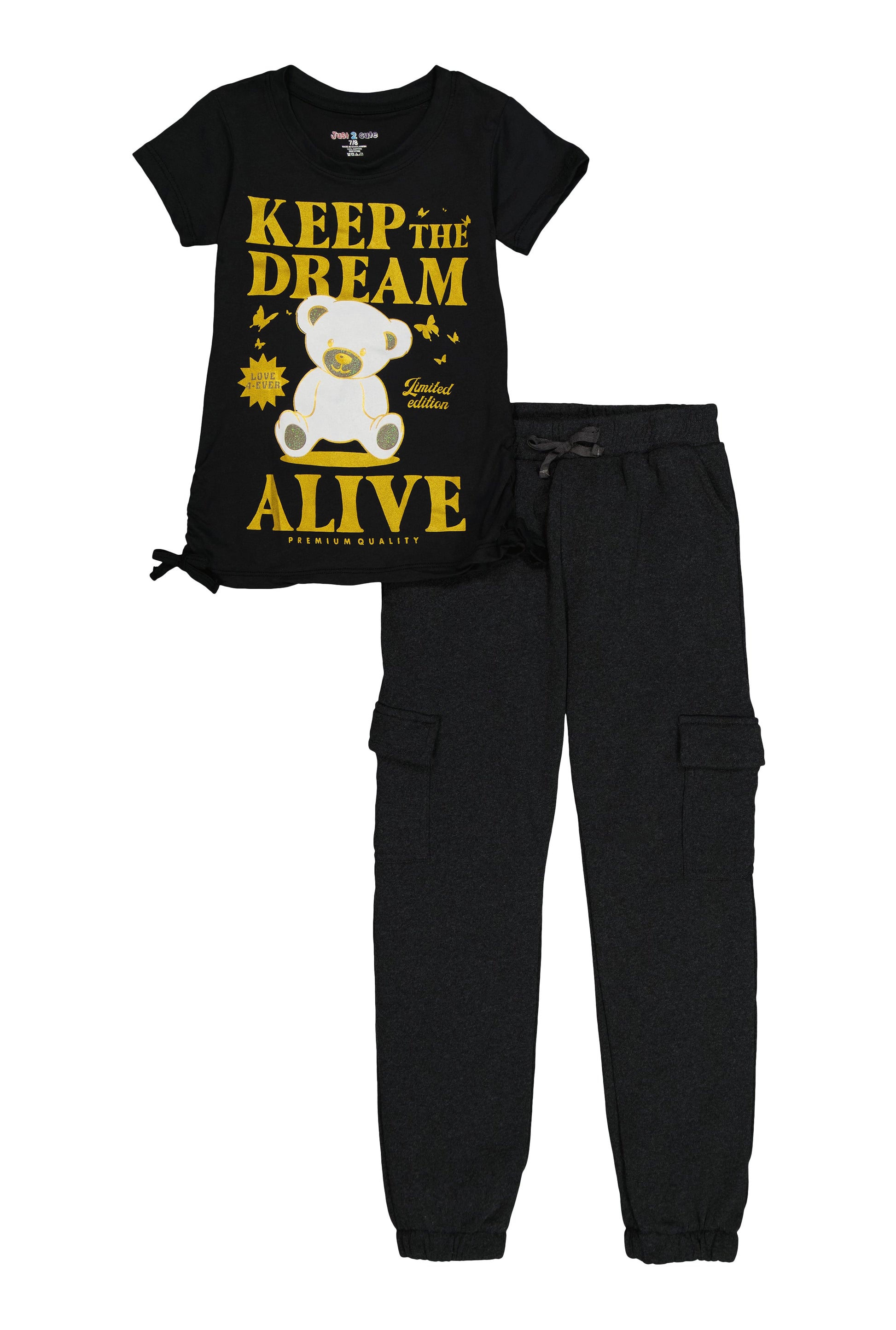 Girls Keep The Dream Tee and Cargo Sweatpants