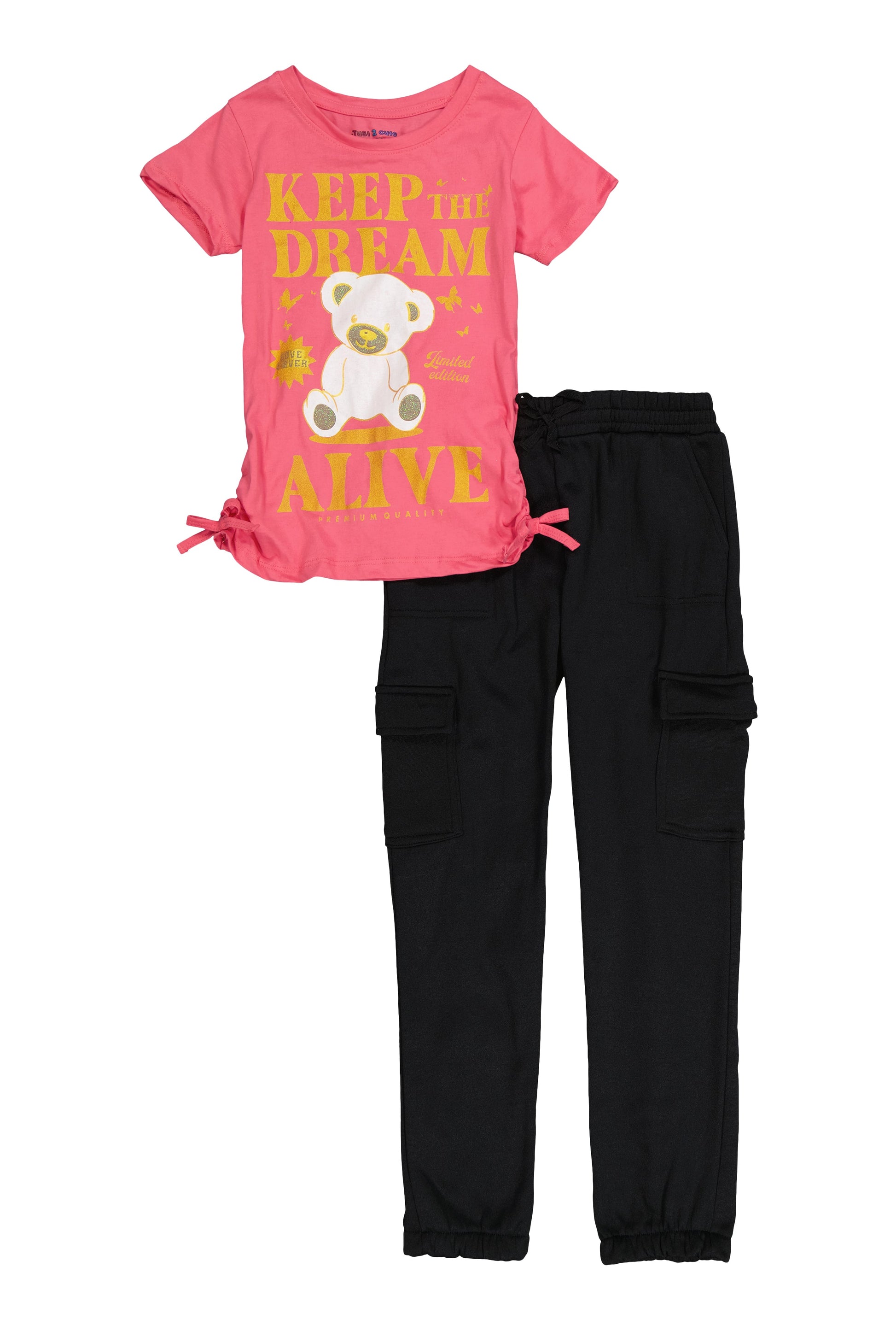 Girls Keep The Dream Tee and Cargo Sweatpants