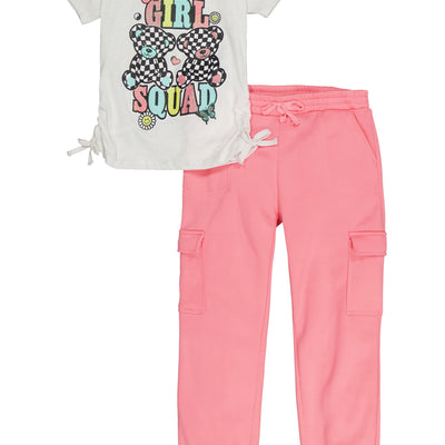 Girls Girl Squad Tee and Cargo Sweatpants
