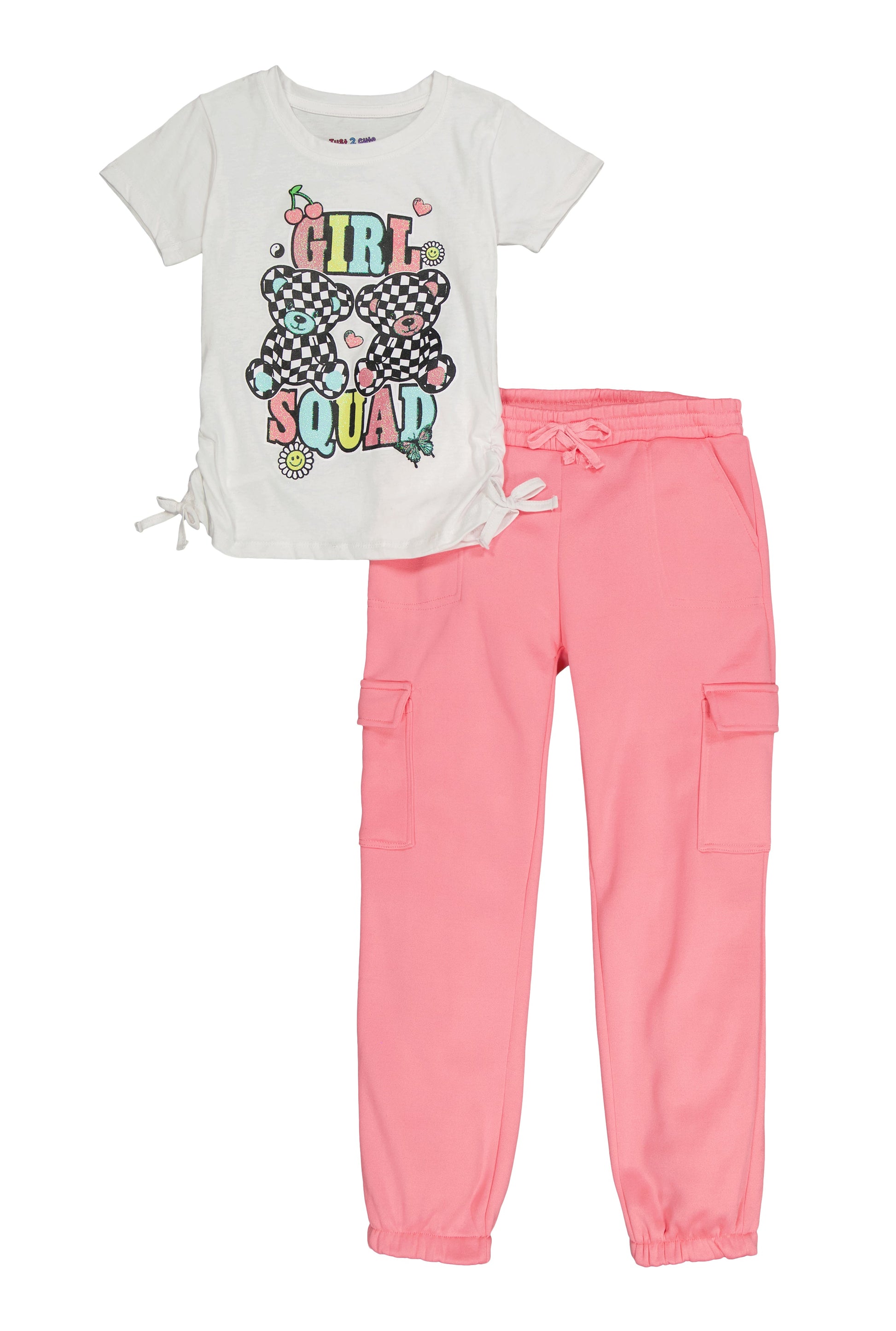 Girls Girl Squad Tee and Cargo Sweatpants