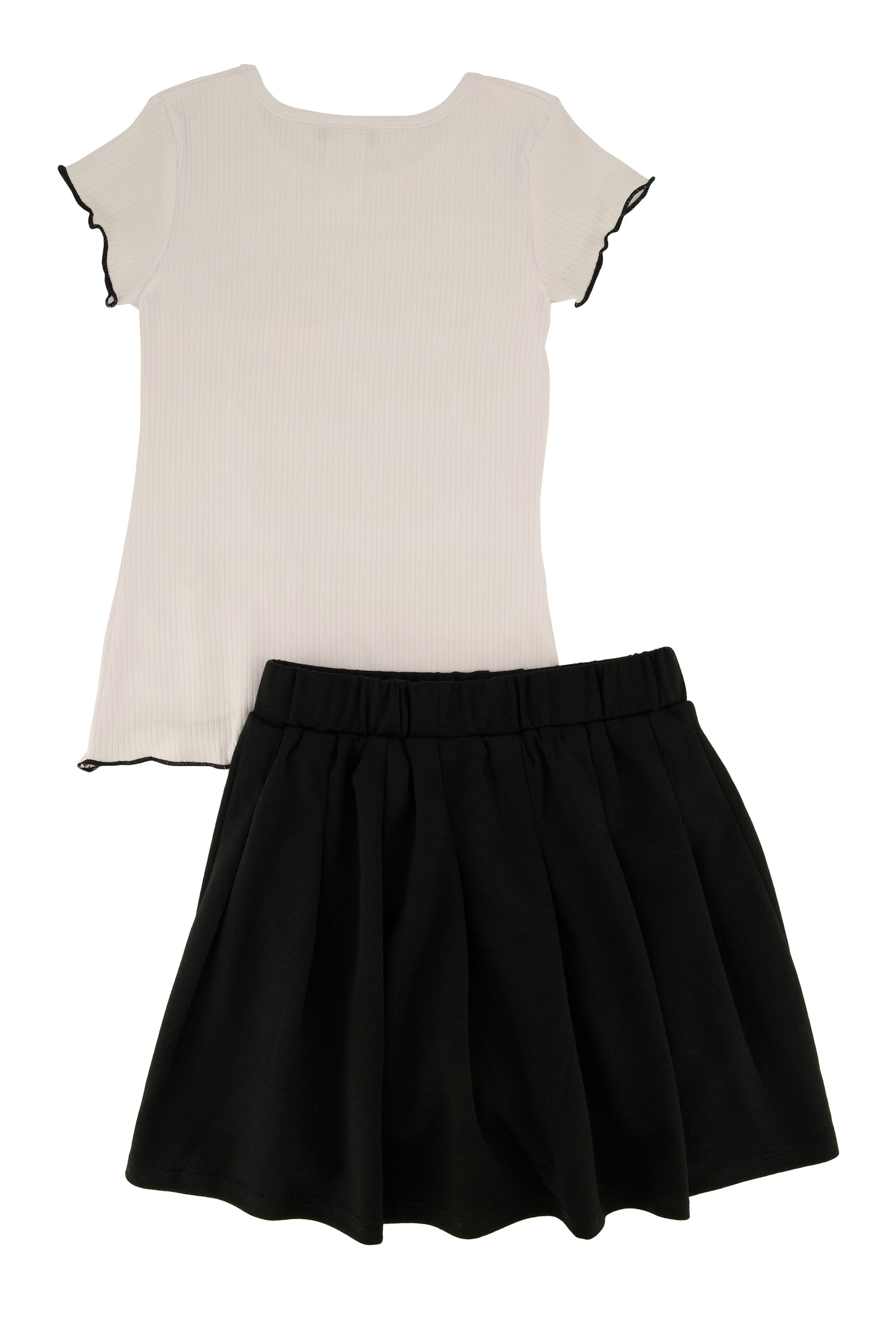 Little Girls Good Things Are Coming Tee and Pleated Skirt