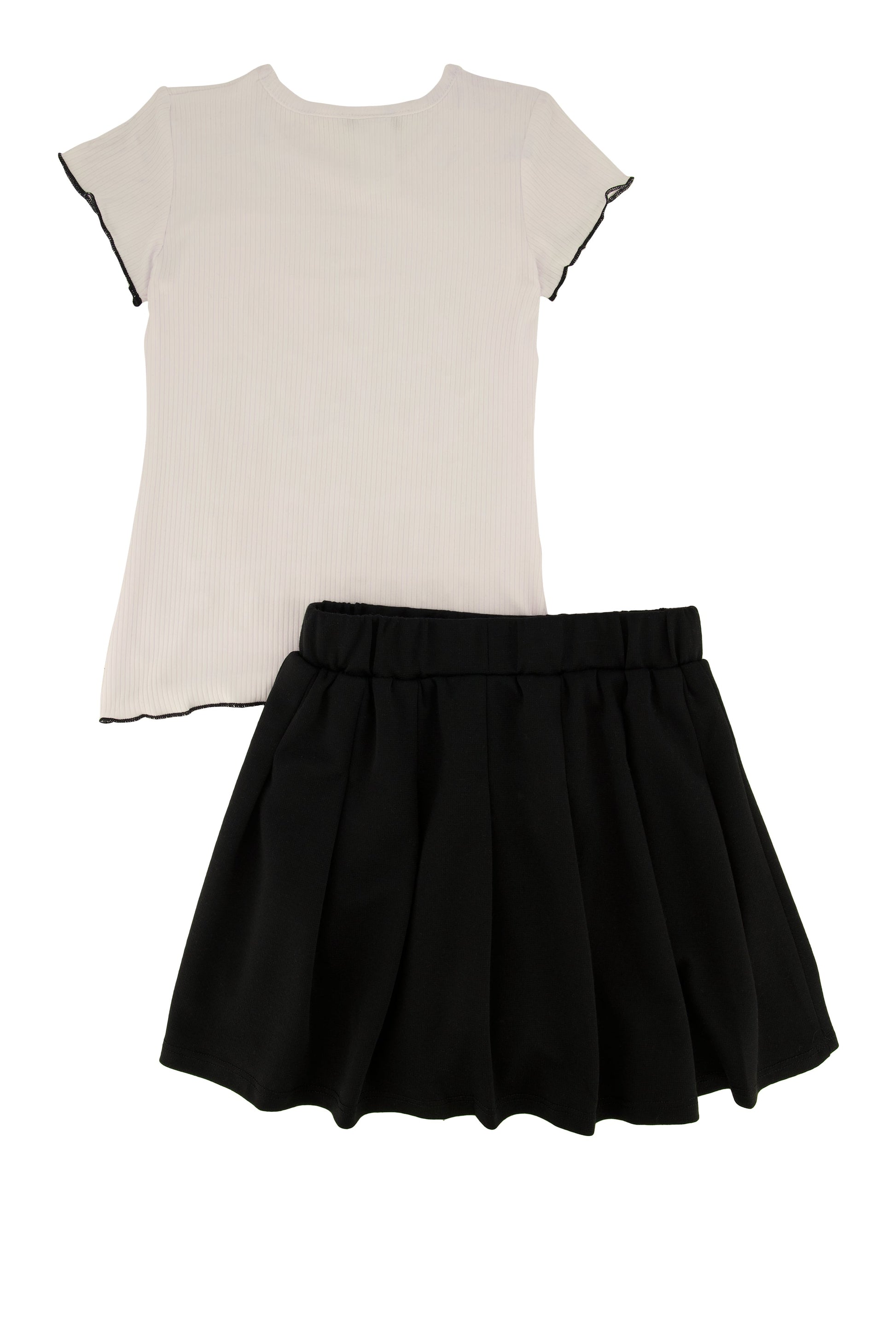 Little Girls Cute Smart and A Little Bit Dramatic Tee with Skirt