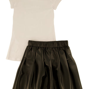 Little Girls Everything Starts With A Dream Top and Pleated Skirt