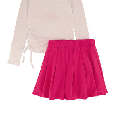 Little Girls Believe In Your Dreams Top and Pleated Skirt