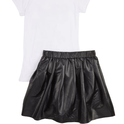 Girls God Above All Else Tee and Pleated Skirt