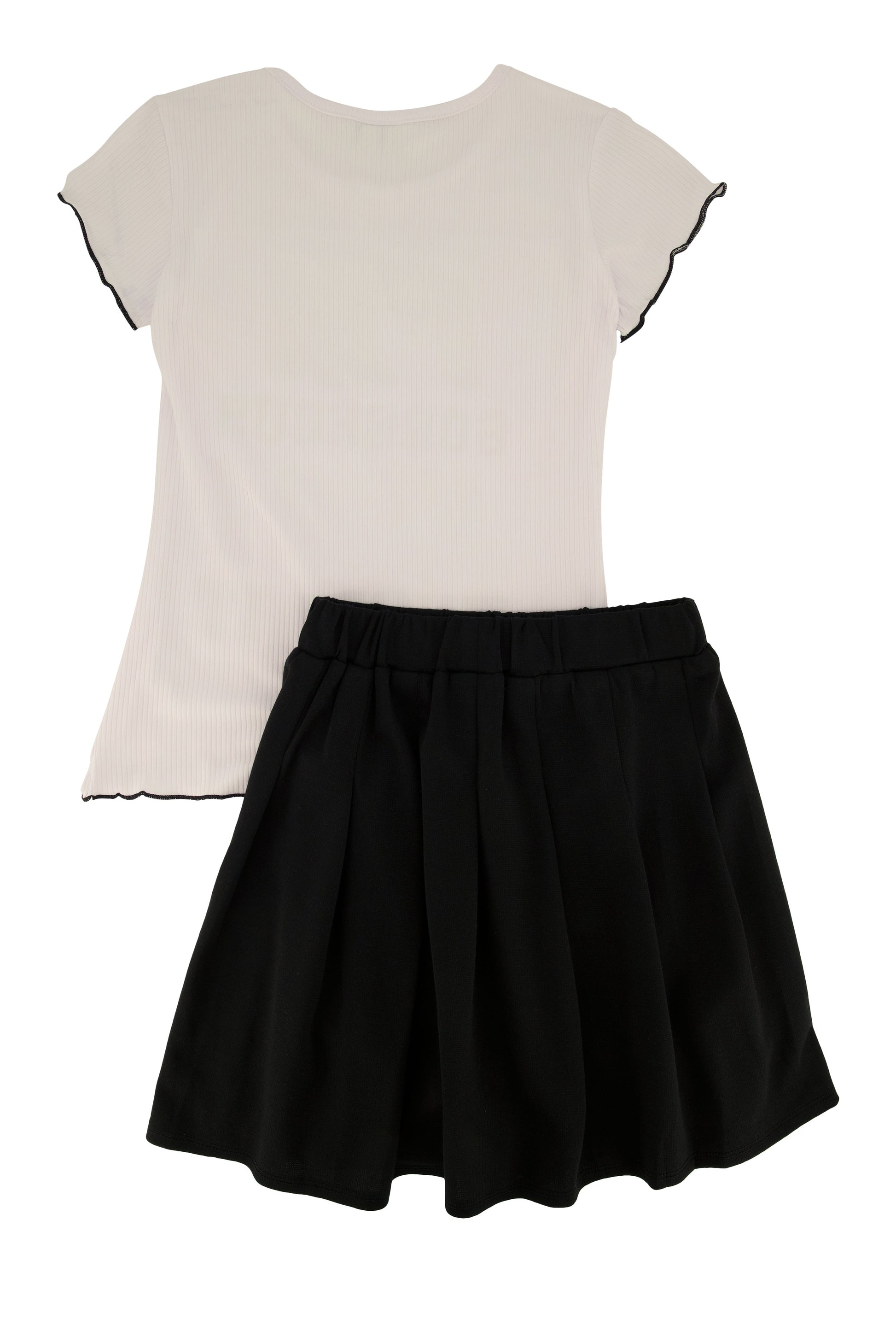 Girls Im Gorgeous And I Know It Tee and Pleated Skirt