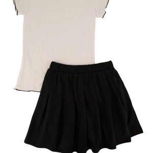 Girls Good Things Are Coming Tee and Pleated Skirt
