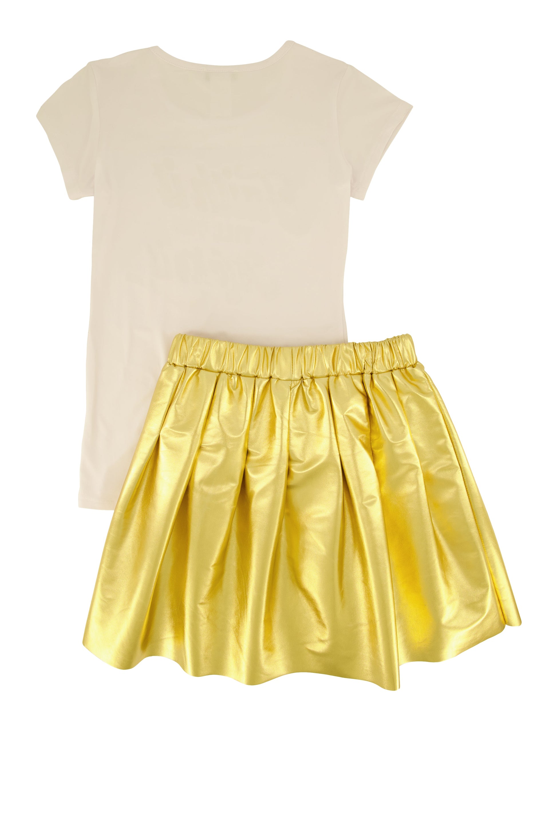 Girls Faith It Till You Make It Tee and Pleated Skirt