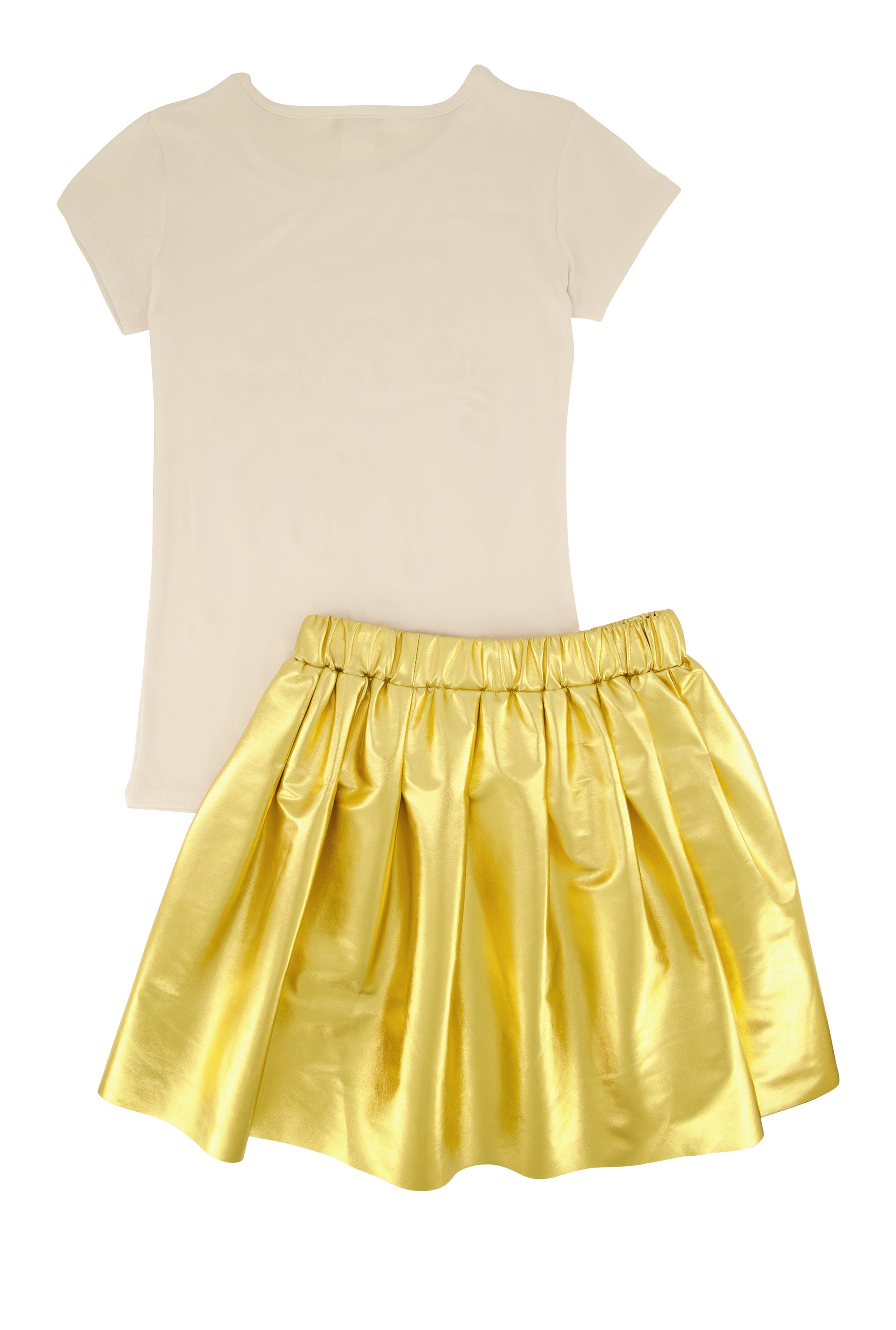 Girls Faith Requires Trust Top and Pleated Skirt