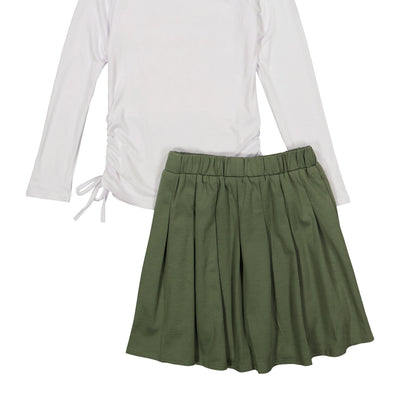 Girls Believe In Your Dreams Top and Pleated Skirt