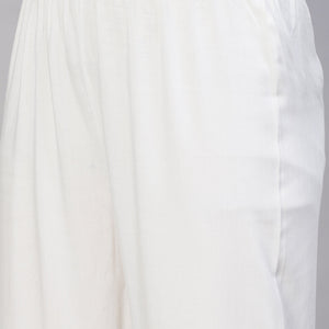 Ethnic Embroidered Straight Fit Kurta & Pants - Navy Blue