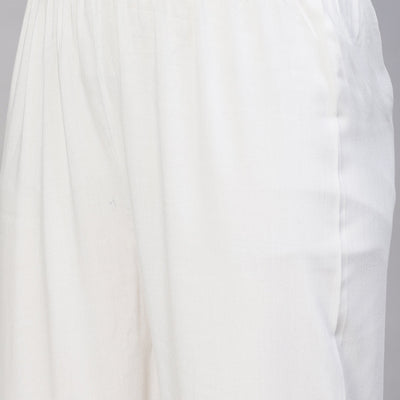 Ethnic Embroidered Straight Fit Kurta & Pants - Navy Blue