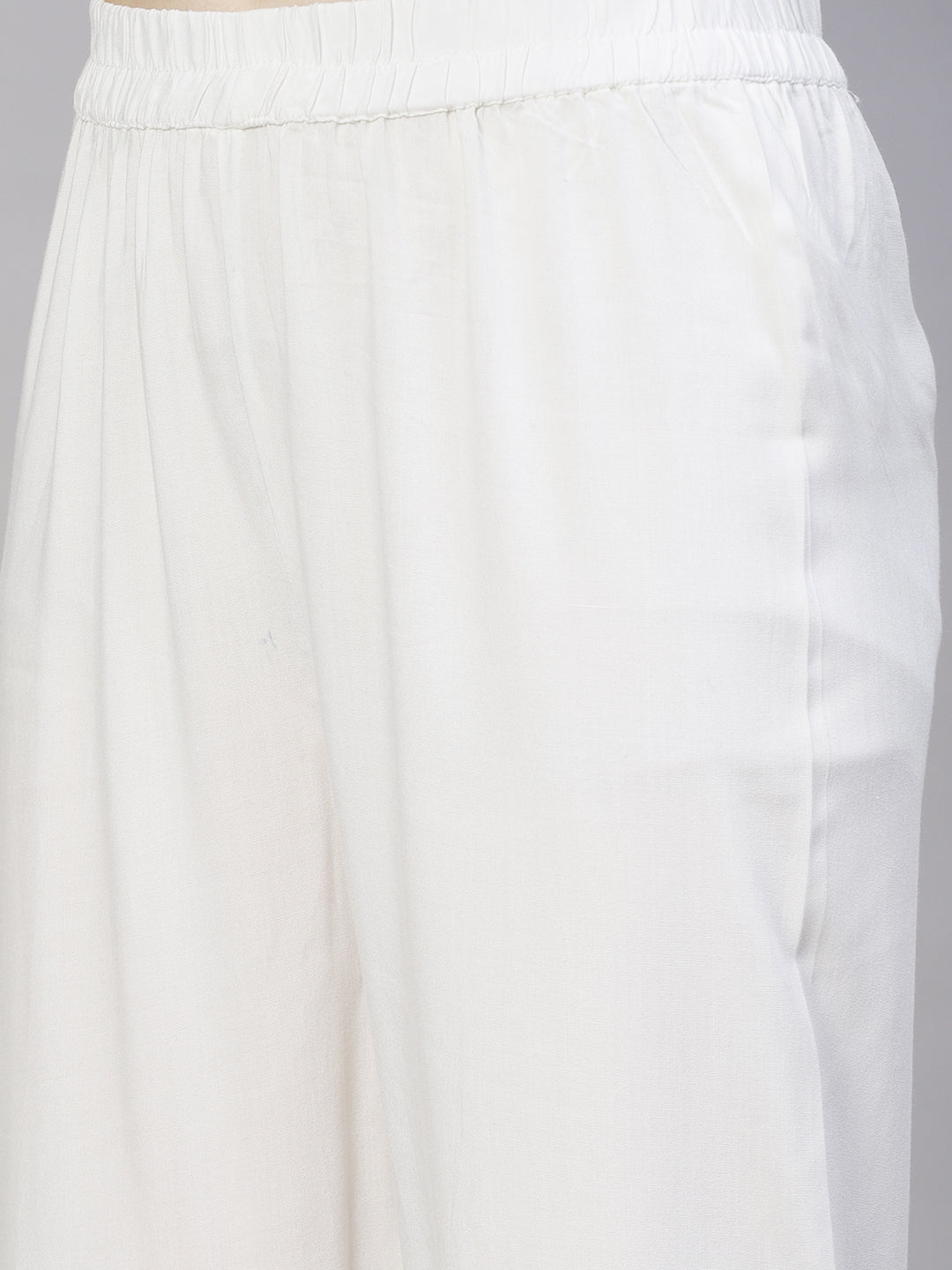 Ethnic Embroidered Straight Fit Kurta & Pants - Navy Blue