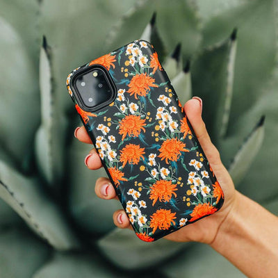 Off Tropic Floral | Exotic Orange Flower Samsung Case
