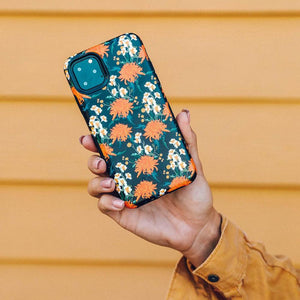 Off Tropic Floral | Exotic Orange Flower Samsung Case