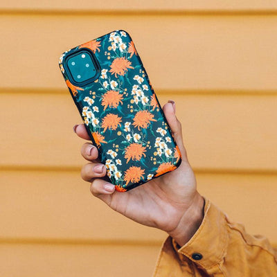 Off Tropic Floral | Exotic Orange Flower Samsung Case