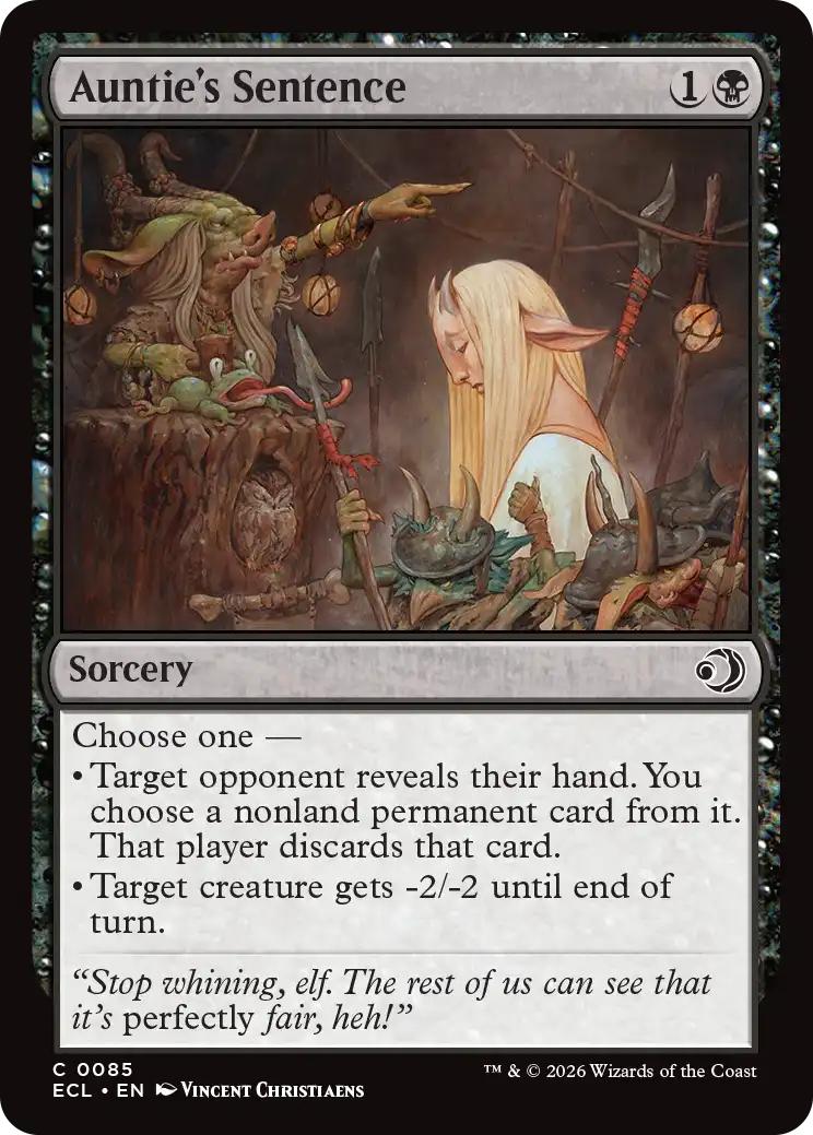 Auntie's Sentence [85] [Lorwyn Eclipsed] [Non-Foil]