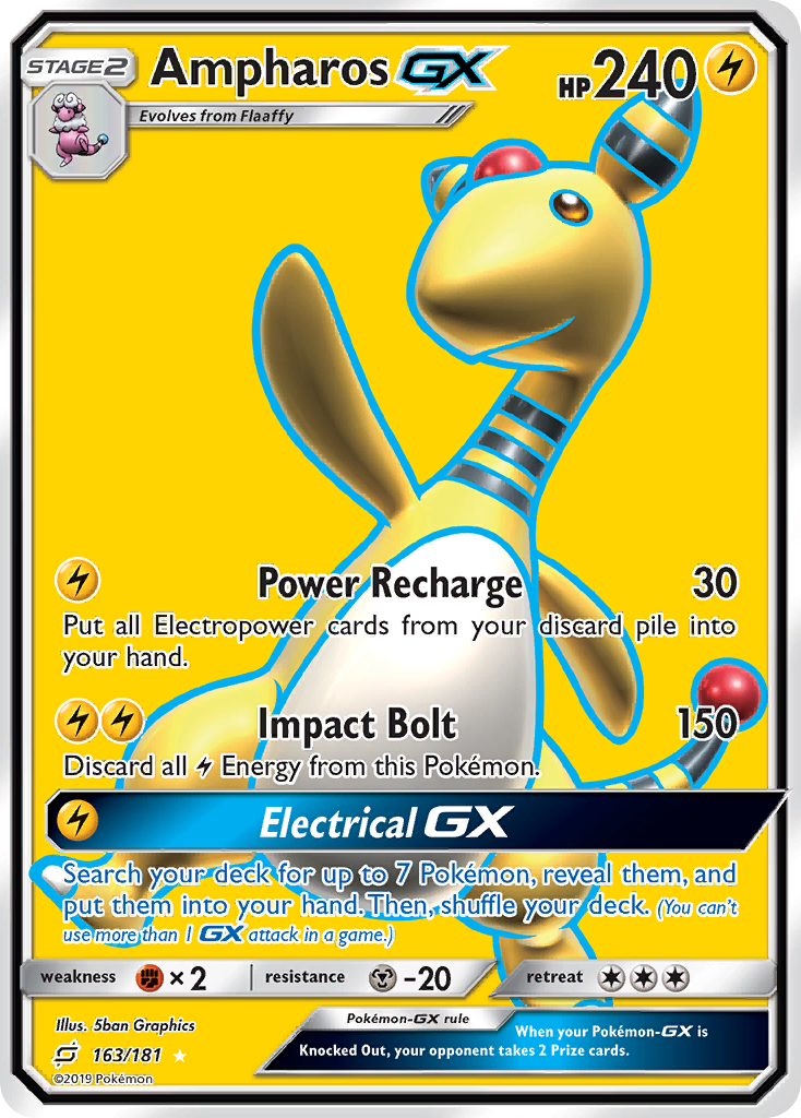 Ampharos-GX - 163/181 - Rare Ultra