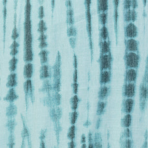 Tie-Dye Printed & Floral Embroidered Straight Fit Kurta - Light Sea Green