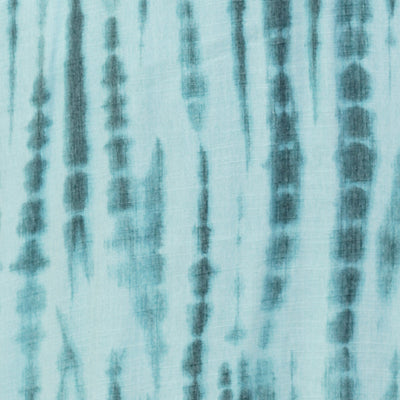 Tie-Dye Printed & Floral Embroidered Straight Fit Kurta - Light Sea Green