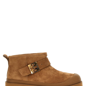 Tory Burch Mellow Shearling Platform Ankle Boots