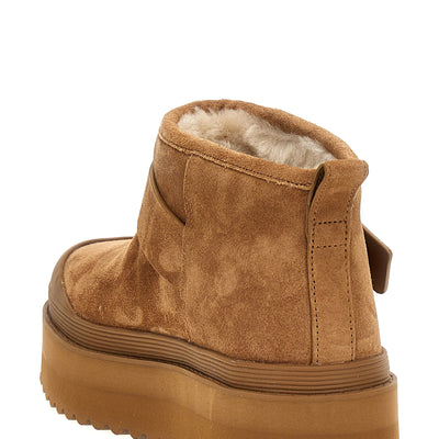 Tory Burch Mellow Shearling Platform Ankle Boots