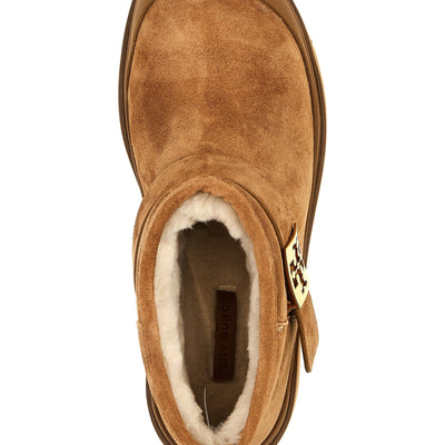 Tory Burch Mellow Shearling Platform Ankle Boots