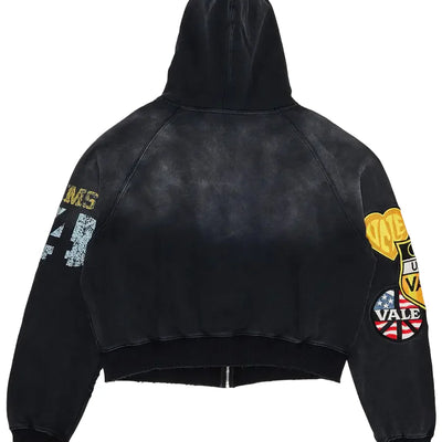 Vale Forever Valley Dreams Army Black Zip-Up Hoodie