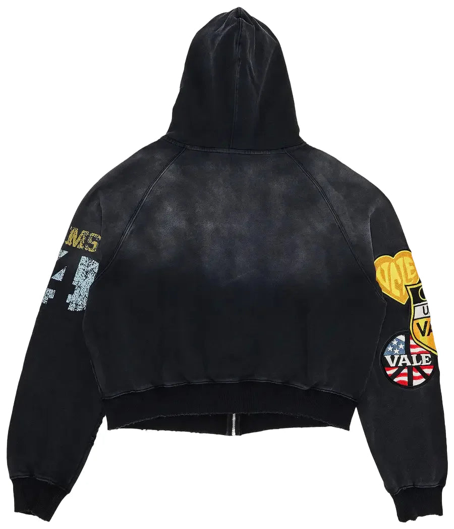 Vale Forever Valley Dreams Army Black Zip-Up Hoodie
