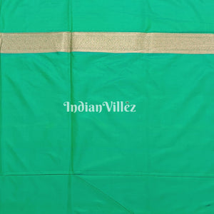 Aqua Green Designer Meenakari Banarasi Katan Silk Saree