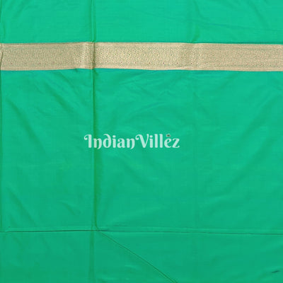 Aqua Green Designer Meenakari Banarasi Katan Silk Saree