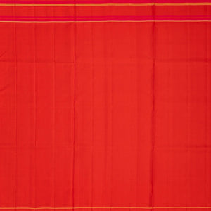 Pista Green Handloom Soft Silk Saree With Stripes & Contrast Red Border