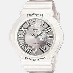 Baby-G Women Quartz Silver Dial Analog-Digital Leather Watch B145