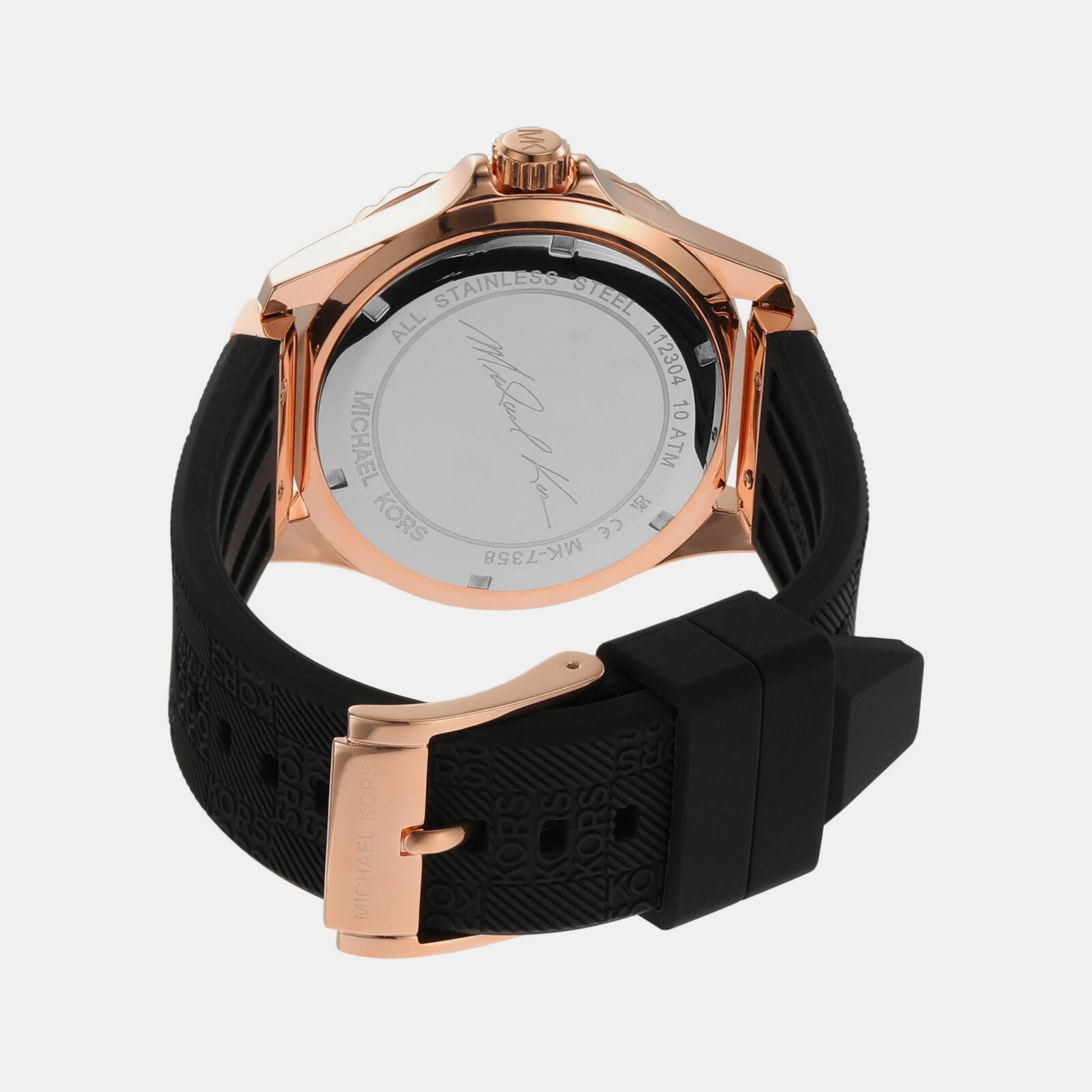 Everest Women Quartz Rose Gold Dial Analog Silicone Watch MK7358