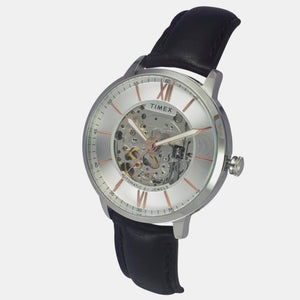 E Class Men Automatic Silver Dial Analog Leather Watch TWEG23500