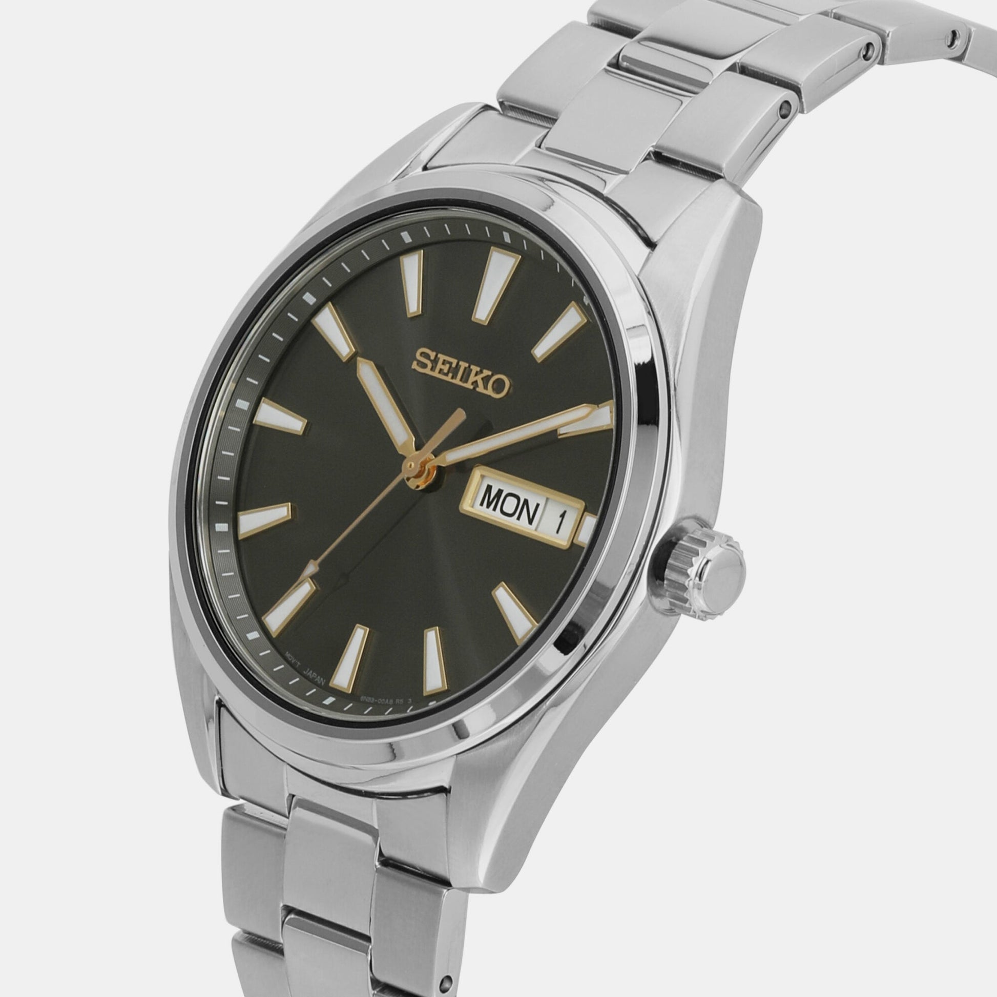 Dress Men Quartz Black Dial Analog Stainless Steel Watch SUR307P1