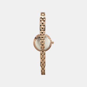 Fria Women Quartz White Dial Analog Brass Watch TWEL16501