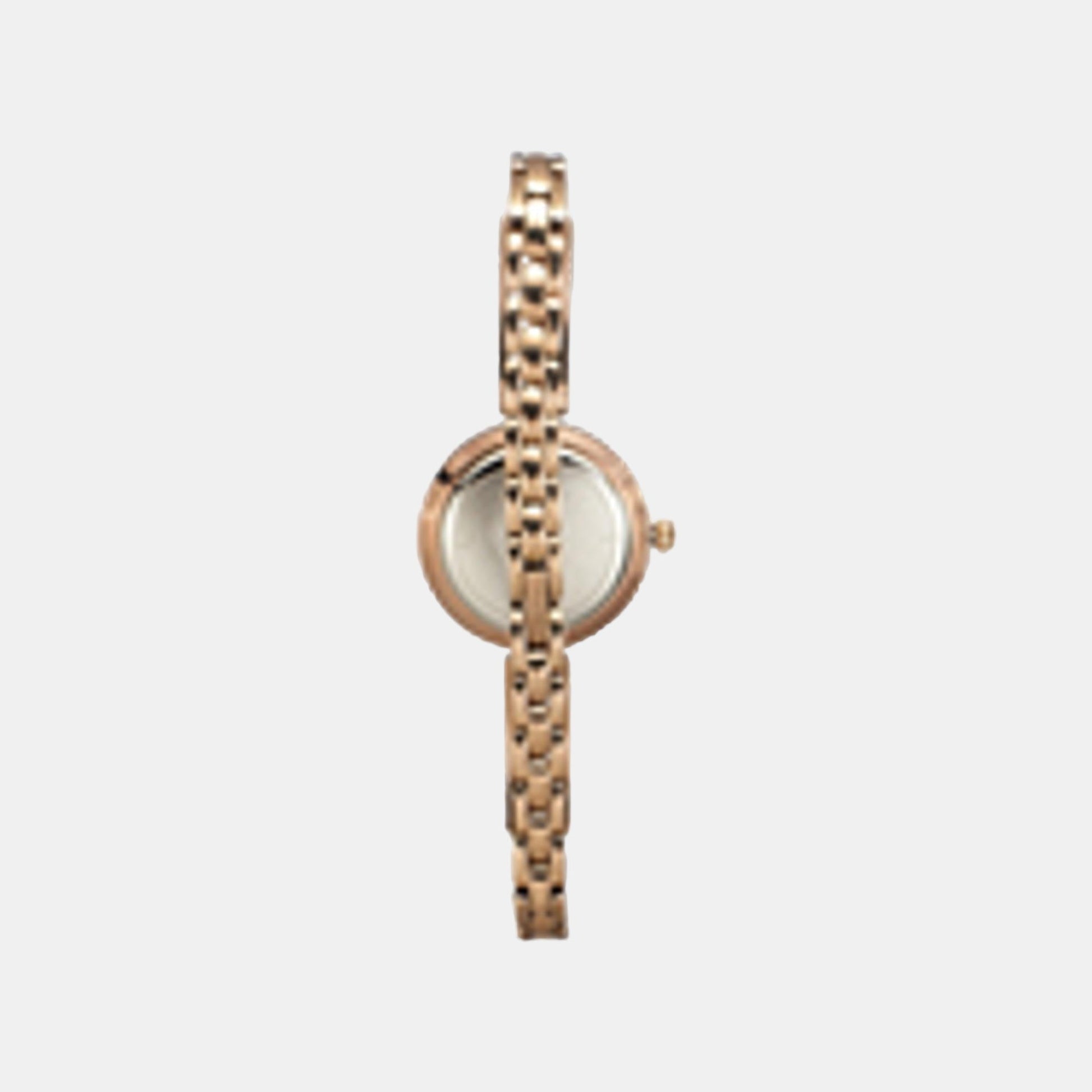 Fria Women Quartz White Dial Analog Brass Watch TWEL16501
