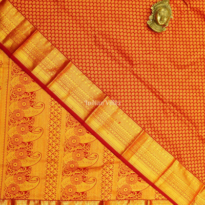 Exclusive Red With Golden Body Work Pure Kanjivaram Silk Saree