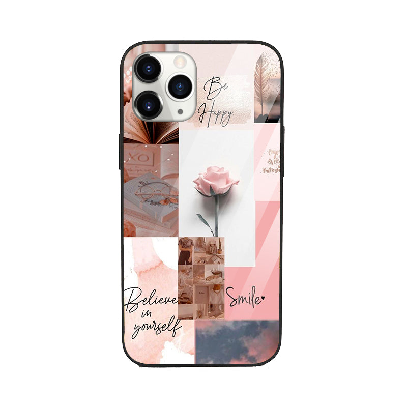 Happy Pink Aesthetic Glossy Phone Cover